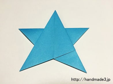 折り紙で一枚星を折った